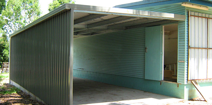 Garage with Carport Attached